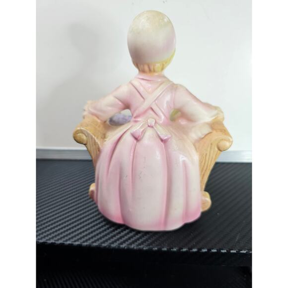 Vintage Ceramic Rock a Bye Baby Cradle music box rocking motion - Picture 3 of 6